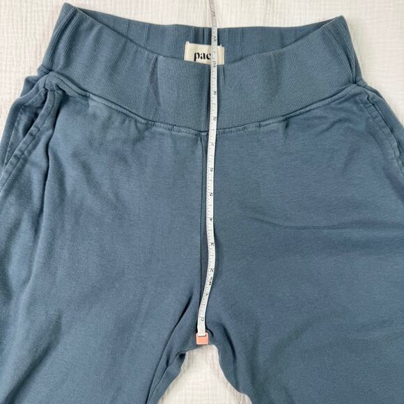 Pact Lounge Pants Blue Ribbed Waist Straight Leg Women’s Small Organic Cotton - Picture 10 of 16